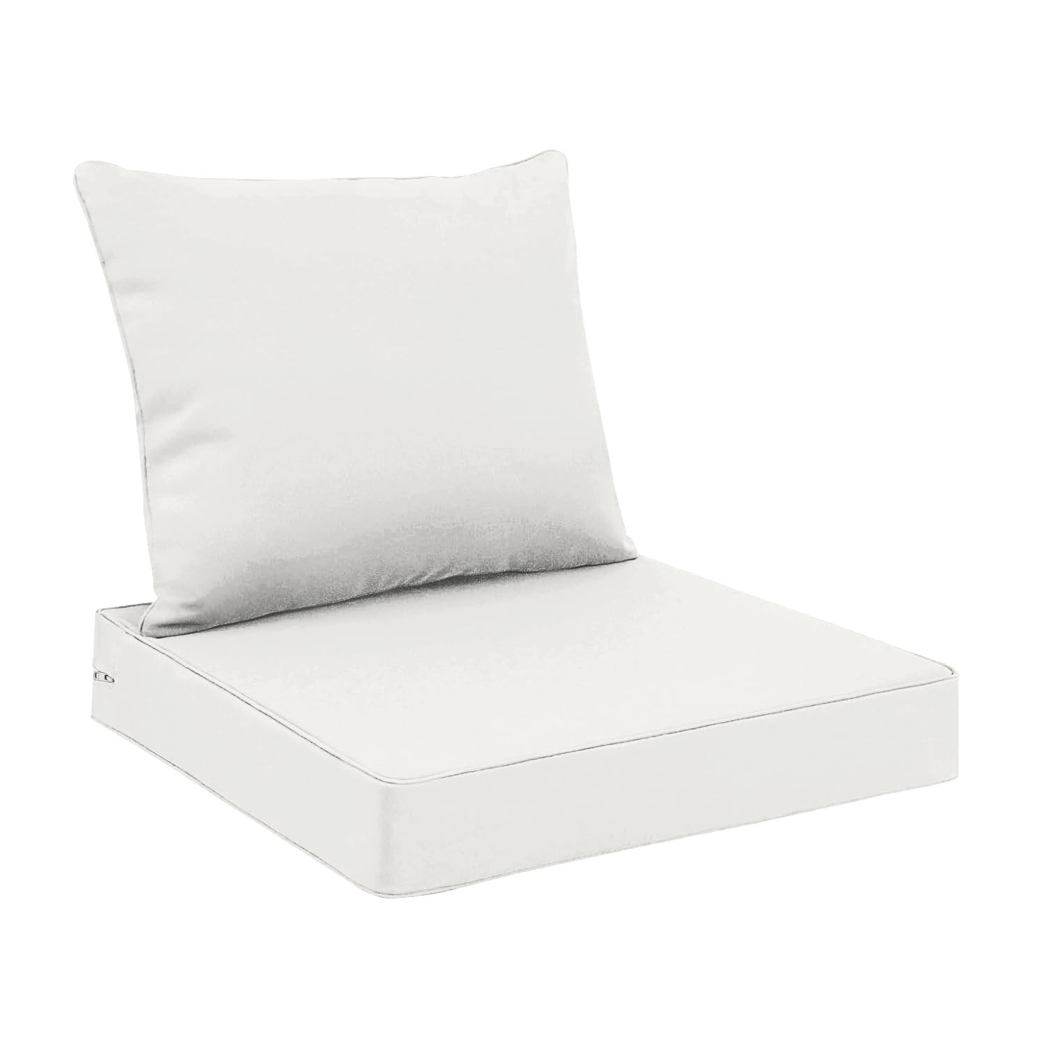 All Smiles White Outdoor Chair Cushions for Patio Furniture Set of 24x24 Inch for Deep Seat Water... | Amazon (US)