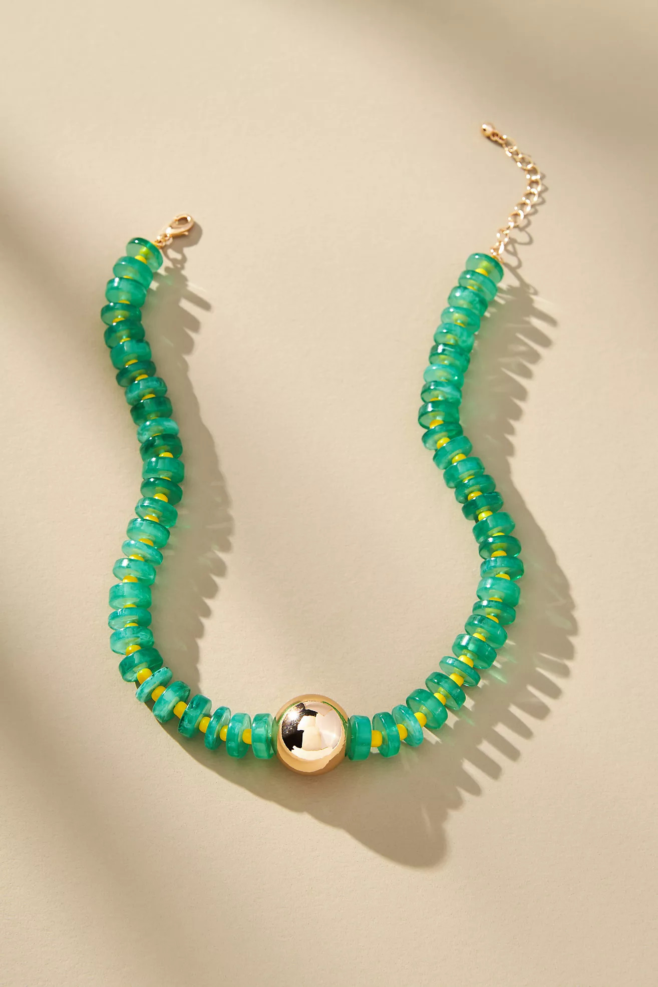 Chunky Beaded Pendant Necklace | Anthropologie (US)