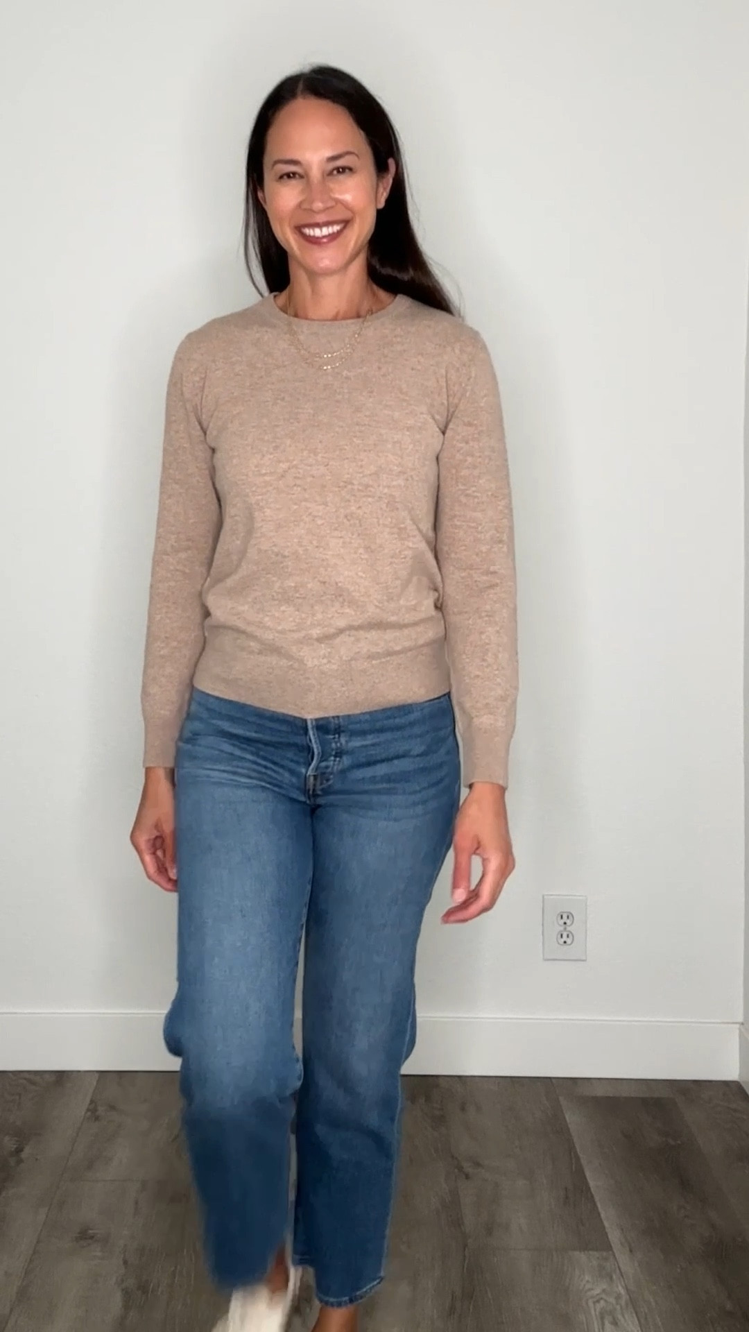 ✨ Effortless + Elevated ✨ This look is proof that simple staples styled well can feel like a million bucks. I’m wearing my go-to Levi’s High Waisted Ankle Jeans paired with a cozy Quince cashmere sweater (size small, color Oatmeal) — the kind of timeless combo that works everywhere.

Layered underneath is my favorite Nordstrom camisole and supportive Natori bra for that clean, seamless fit. I finished the look with casual sneakers + a delicate gold necklace for understated chic.

Classic, comfortable, and put-together — the kind of outfit you’ll want on repeat. 🖤

Shop the pieces here 👇
#LTKStyle #LTKFallFashion #LTKChic #LTKDenim #LTKCrew

#LTKStyleTip #LTKOver40 #LTKFindsUnder50