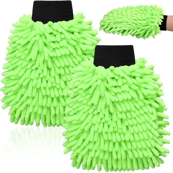2 Pack Soft Microfiber Sand Removal Mitt for Beach Premium Chenille Sand Off Mitten Double Side W... | Amazon (US)