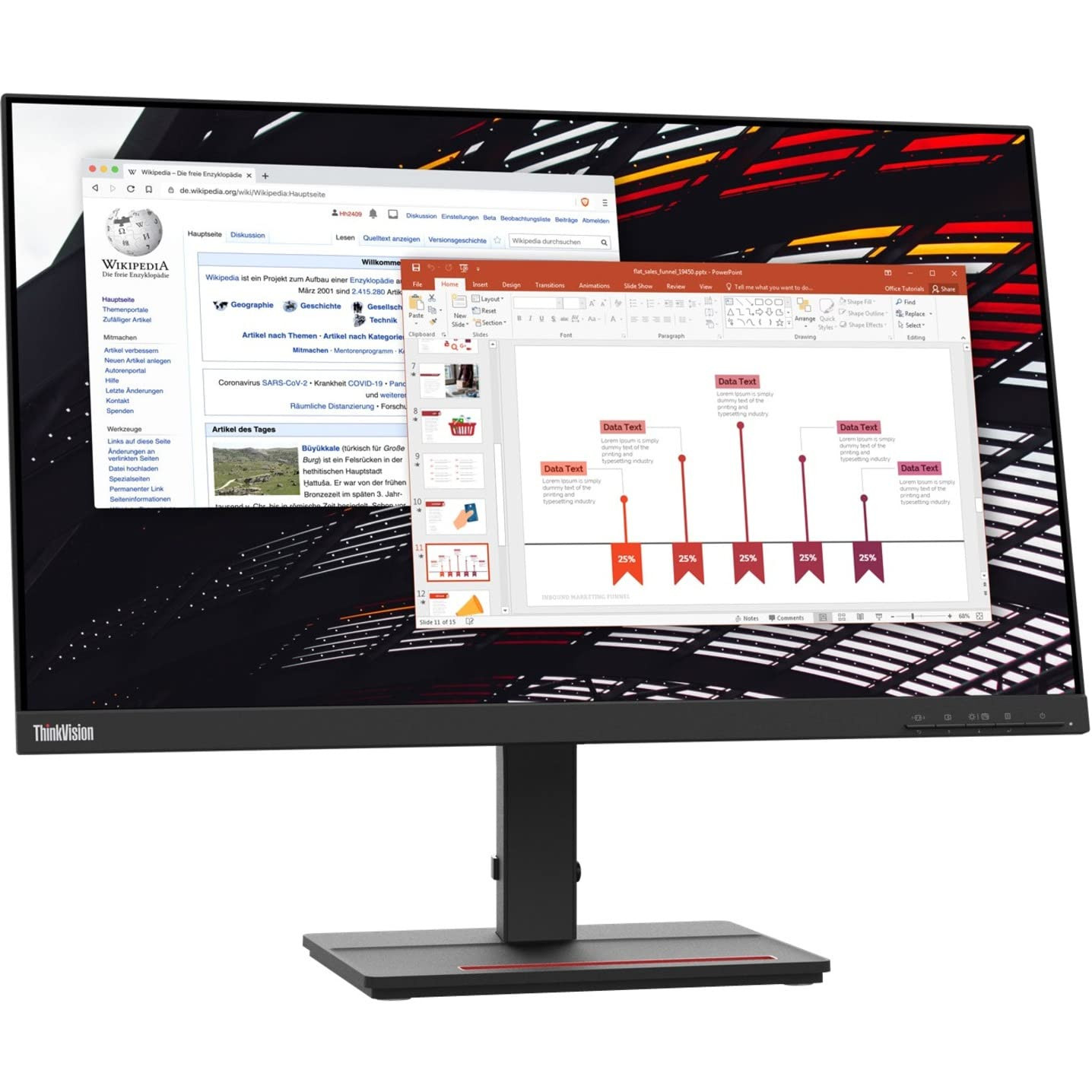 Lenovo ThinkVision S24e-20 23.8" Full HD WLED LCD Monitor - 16:9 - Raven Black | Amazon (US)