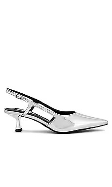 Steve Madden Legaci Slingback in Silver Foil from Revolve.com | Revolve Clothing (Global)