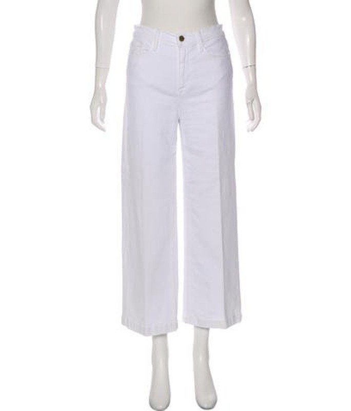 Frame Mid-Rise Wide-Leg Jeans White Frame Mid-Rise Wide-Leg Jeans | The RealReal