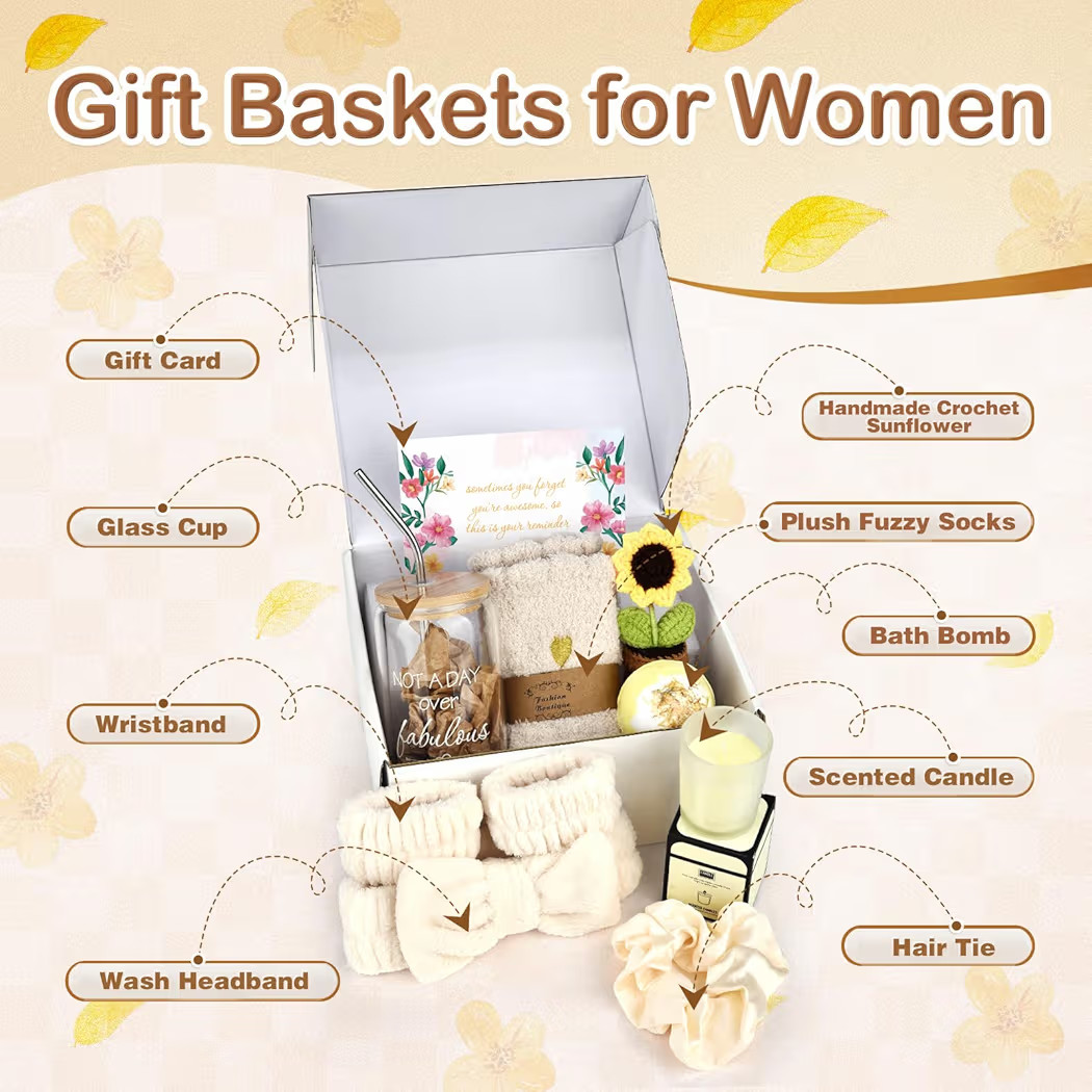 Gifts for Women, Birthday Gifts for Women, Best Friend Birthday Xmas Gifts, Get Well Soon Gift Ba... | Amazon (US)