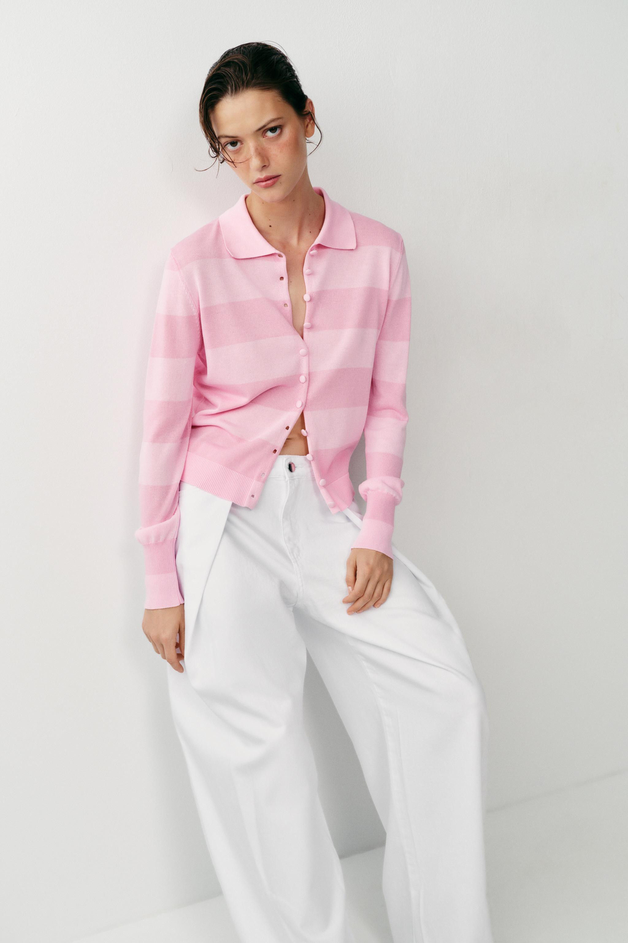 STRIPED POLO CARDIGAN | Zara UK