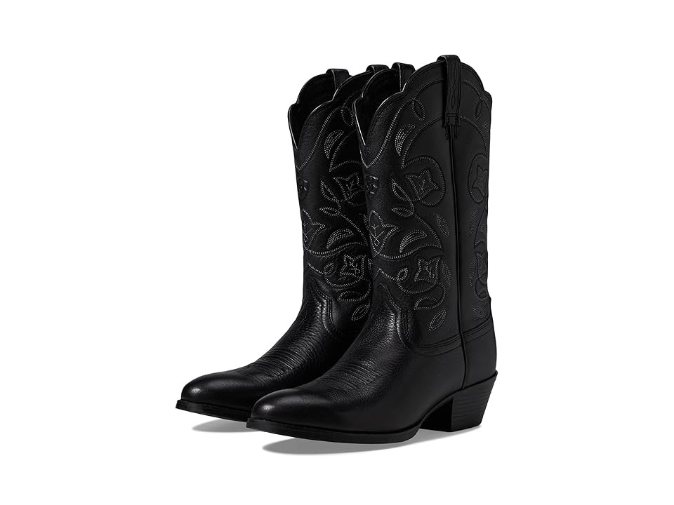Ariat Heritage Western R-toe Cowboy Women's Boots Black Deertan : 8 B - Medium, Full Grain leather/Leather | Zappos