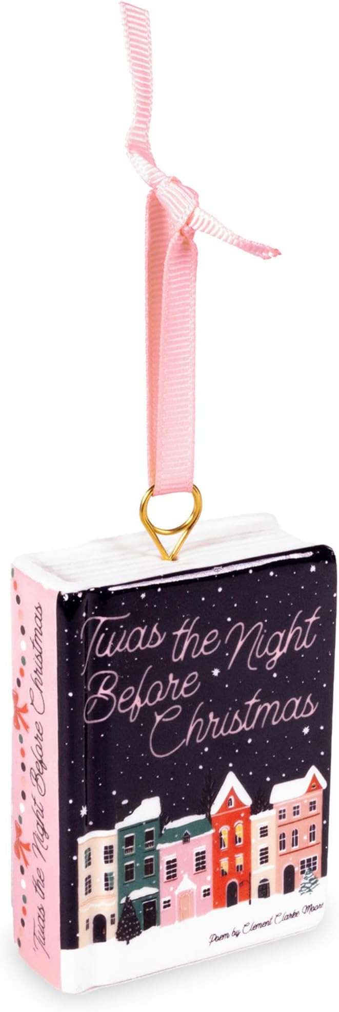 Steel Mill & Co Ceramic Book Shaped Christmas Ornament, Festive Book Lovers Holiday Decorations, ... | Amazon (US)