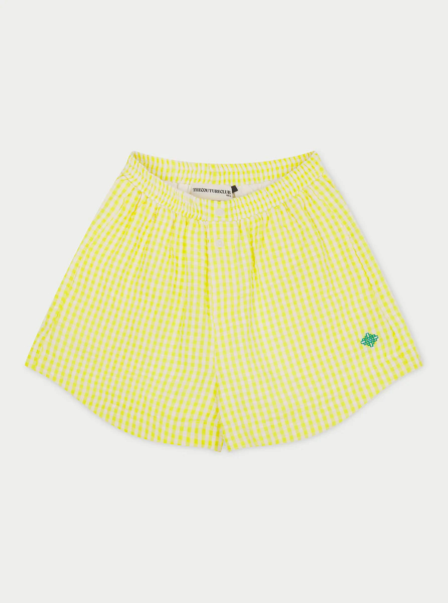 GINGHAM SHORTS - YELLOW | The Couture Club