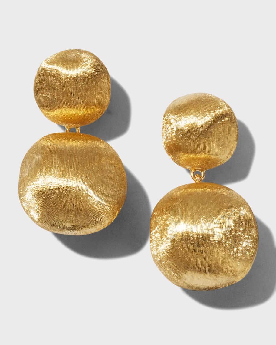 Africa 18K Gold Two-Drop Earrings | Neiman Marcus