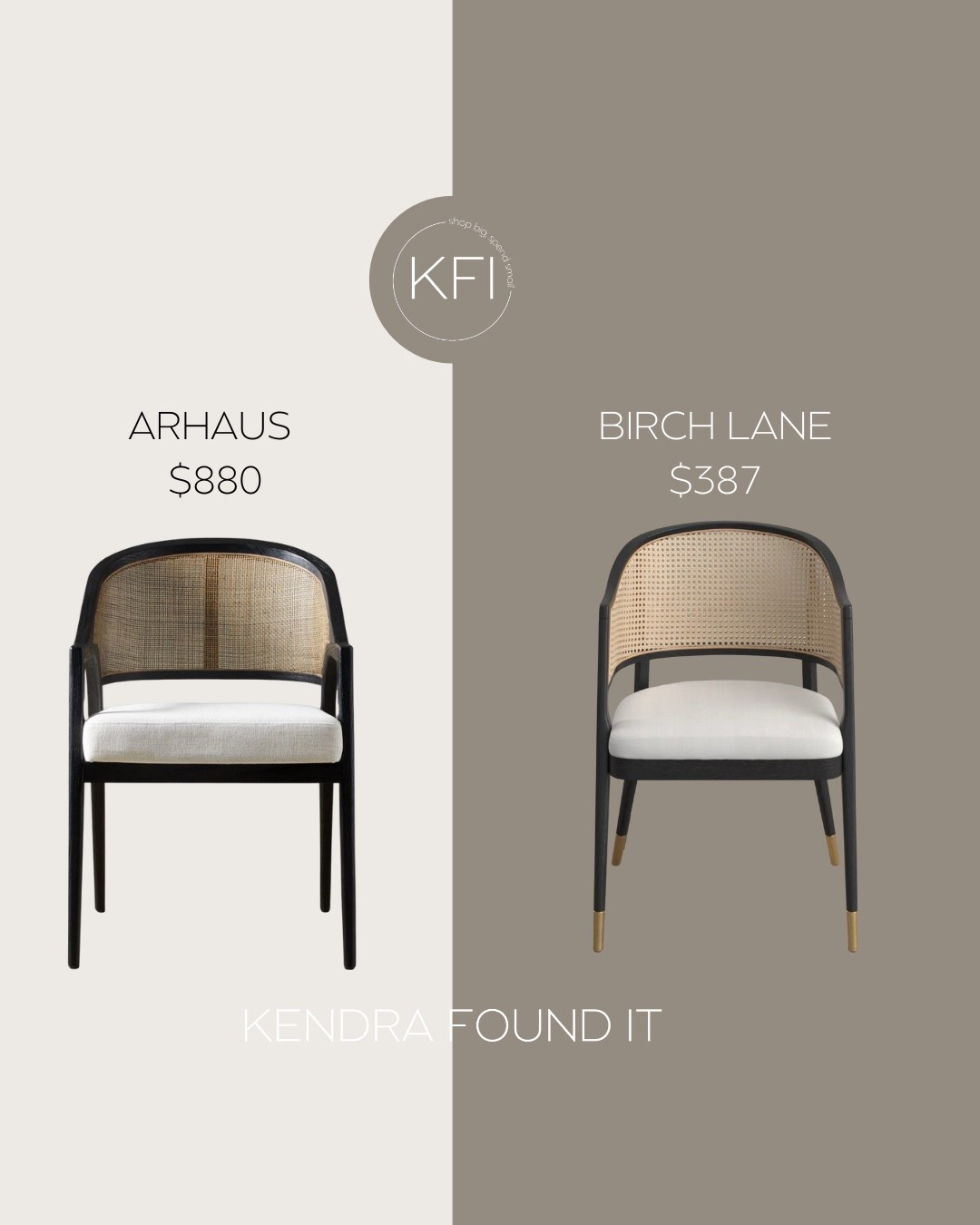 If you’ve been eyeing the Arhaus Aimee dining chairs… stop scrolling. Because this Wayfair version is basically the same look (black wood frame + cane back + light seat) for less than half the price.

The Arhaus Hattie chair is $880 each, which adds up fast when you’re furnishing a dining room or breakfast nook. The Birch Lane dupe? $387 — same warm texture, same designer vibes, same clean minimalist look… just way more budget-friendly.

These are perfect for a cozy dining room, a kitchen island seating moment, or even desk chairs if you want something more elevated than the standard swivel. They blend beautifully with modern farmhouse, minimalist, Scandinavian, and transitional decor.

#LTKSaleAlert #LTKHome