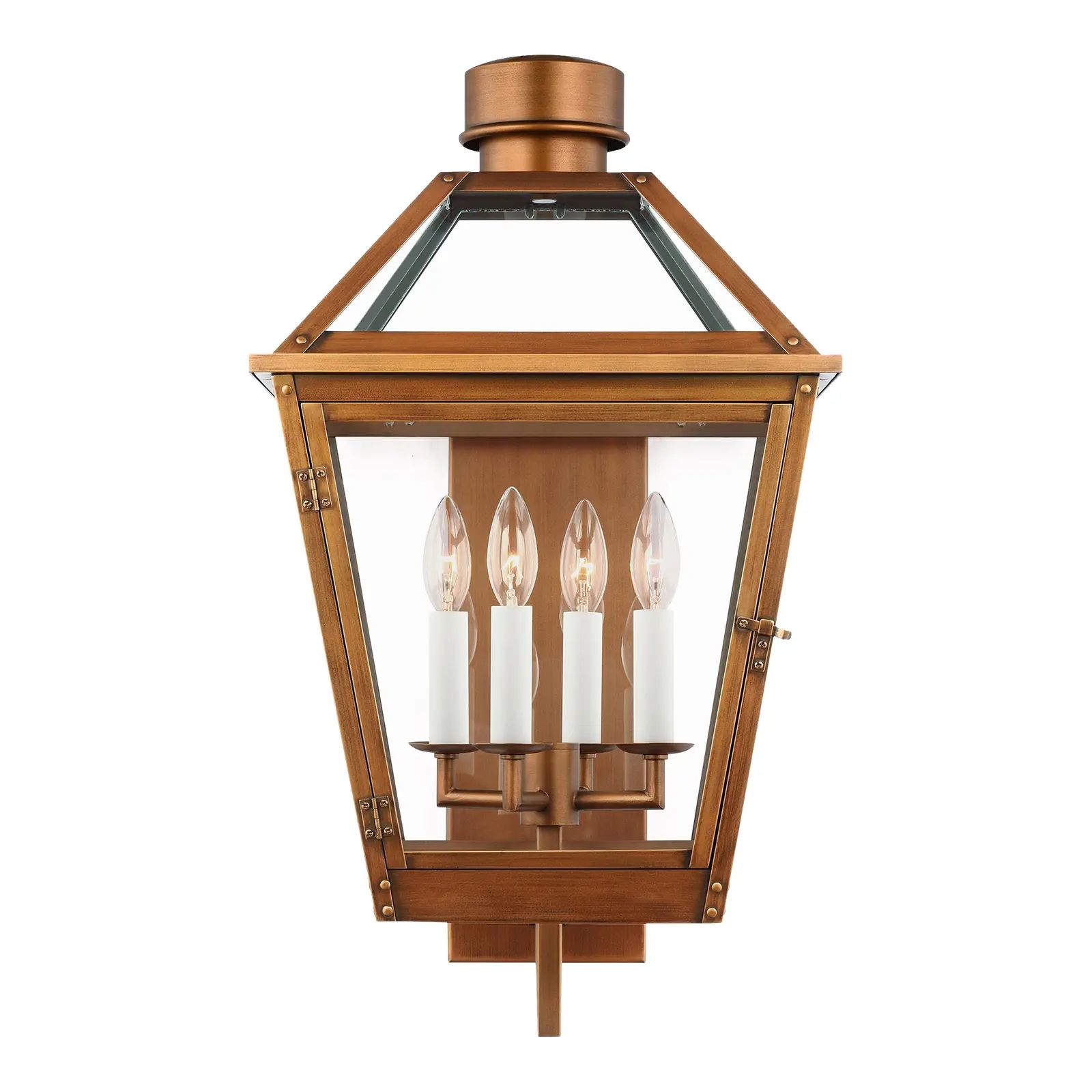 Chapman & Myers by Generation Lighting Hyannis Large Lantern, Natural Copper | Chairish