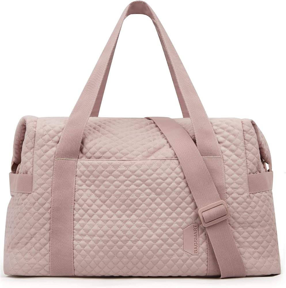 BAGSMART Large Gym Bag with Yoga Mat Buckle, Weekender Overnight Bag for Women, Travel Duffle Bag... | Amazon (US)