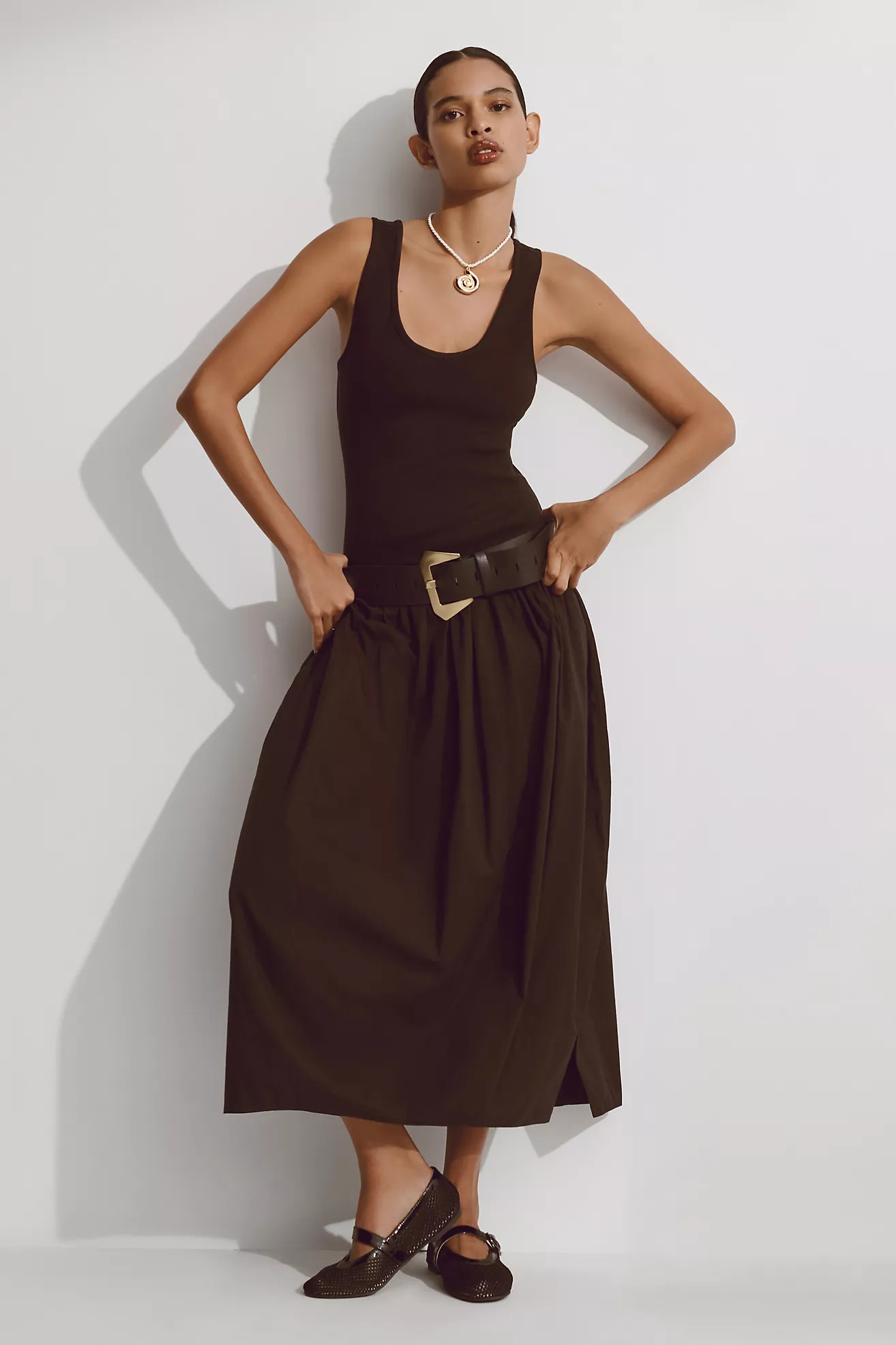 By Anthropologie Sleeveless Drop-Waist Maxi Dress | Anthropologie (US)