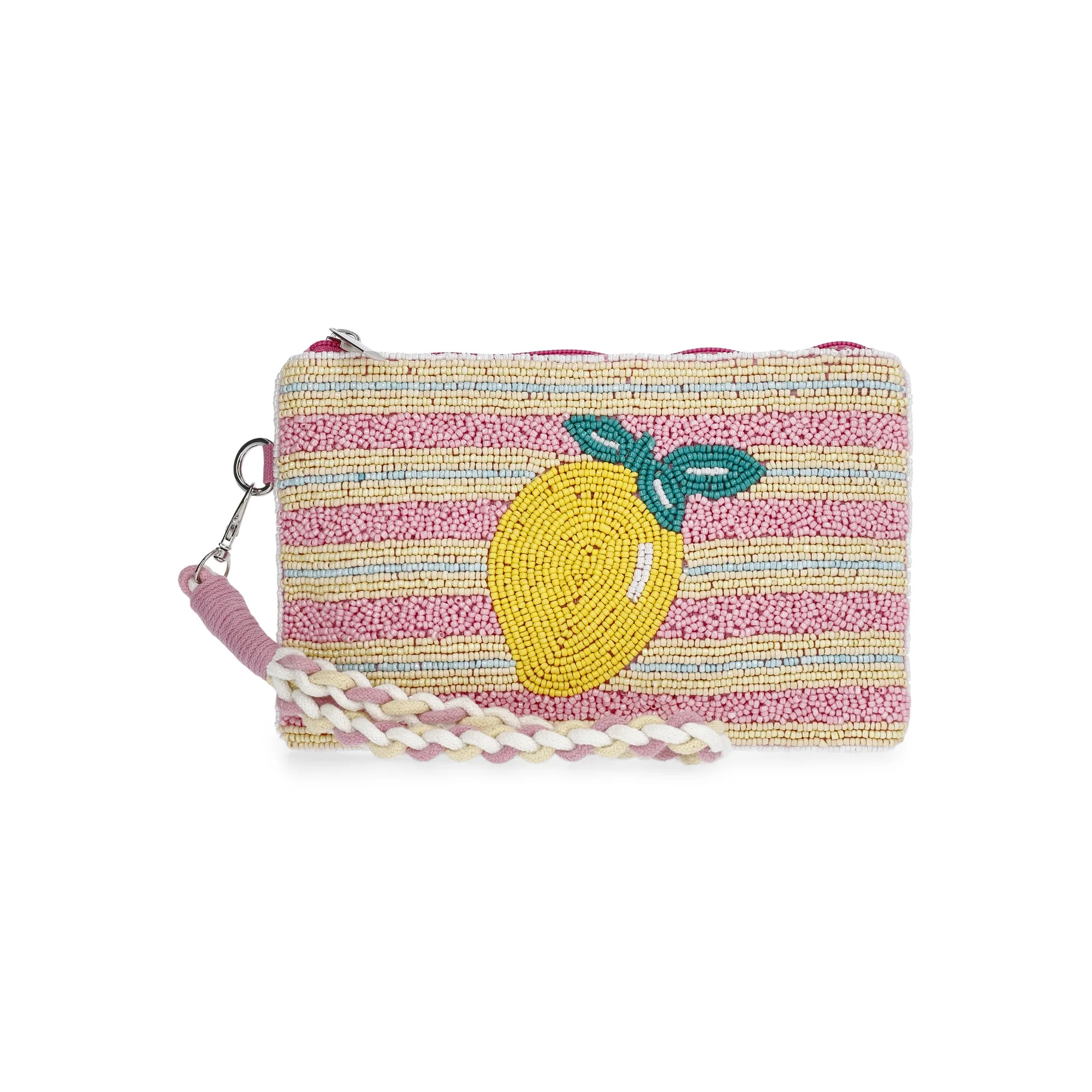 No Boundaries Women's Beaded Wristlet, Pink | Walmart (US)