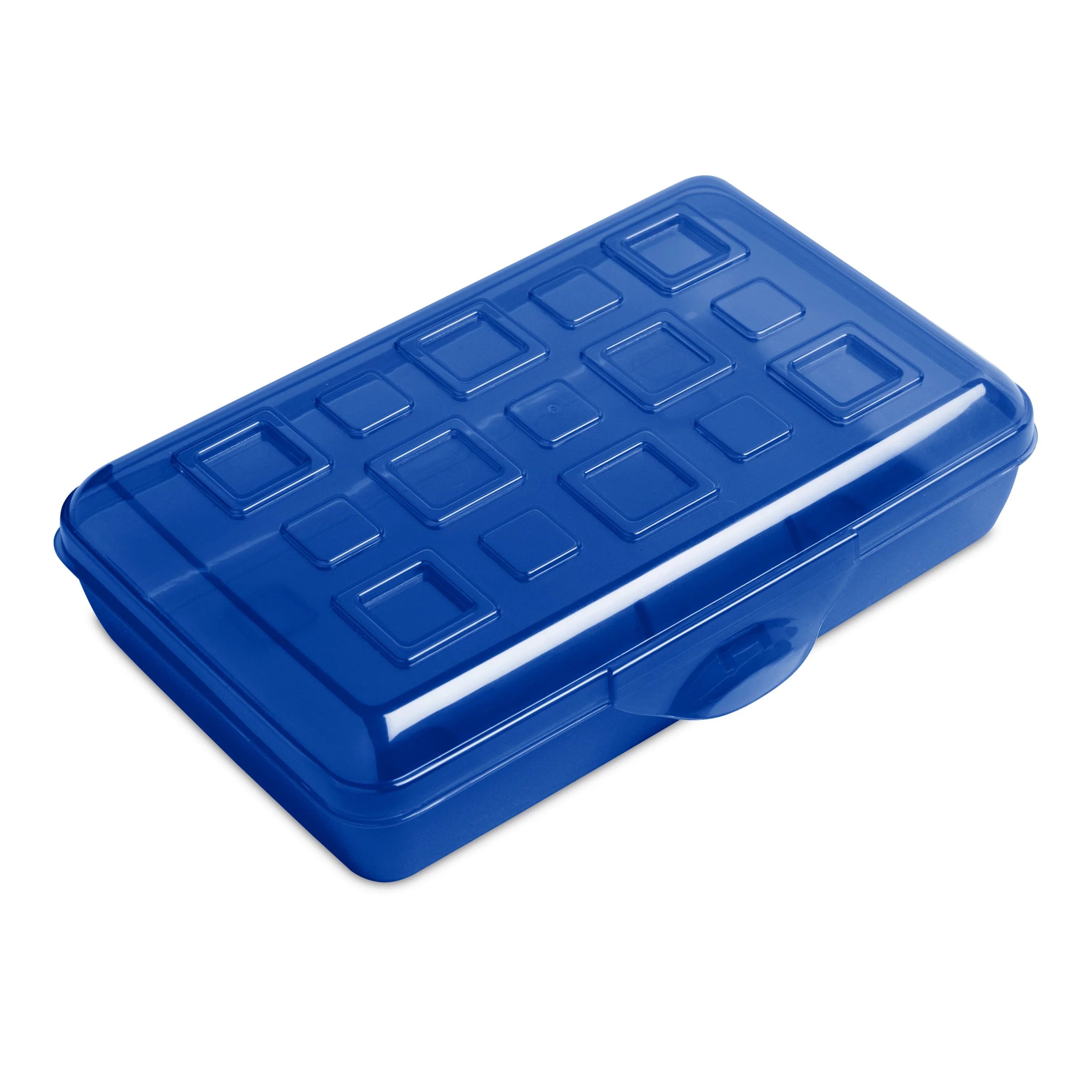 Sterilite Small Pencil Box Plastic, Cobalt Tint - Walmart.com | Walmart (US)