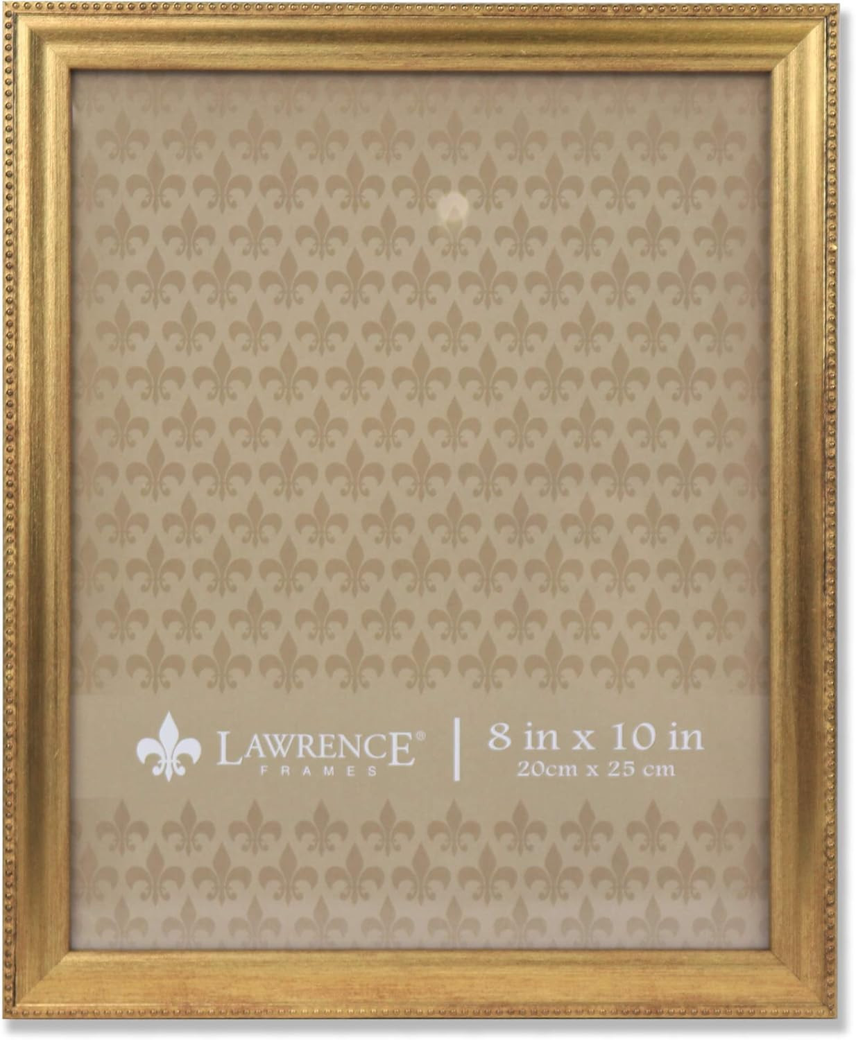 Lawrence Frames Classic Bead Picture Frame, 8x10, Gold | Amazon (US)