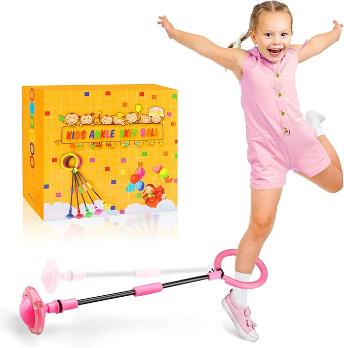 Ankle Skip Ball for Kids - Foldable Flash Wheel Skip Ball, Outside Game Toys for Kids & Adults, G... | Amazon (US)