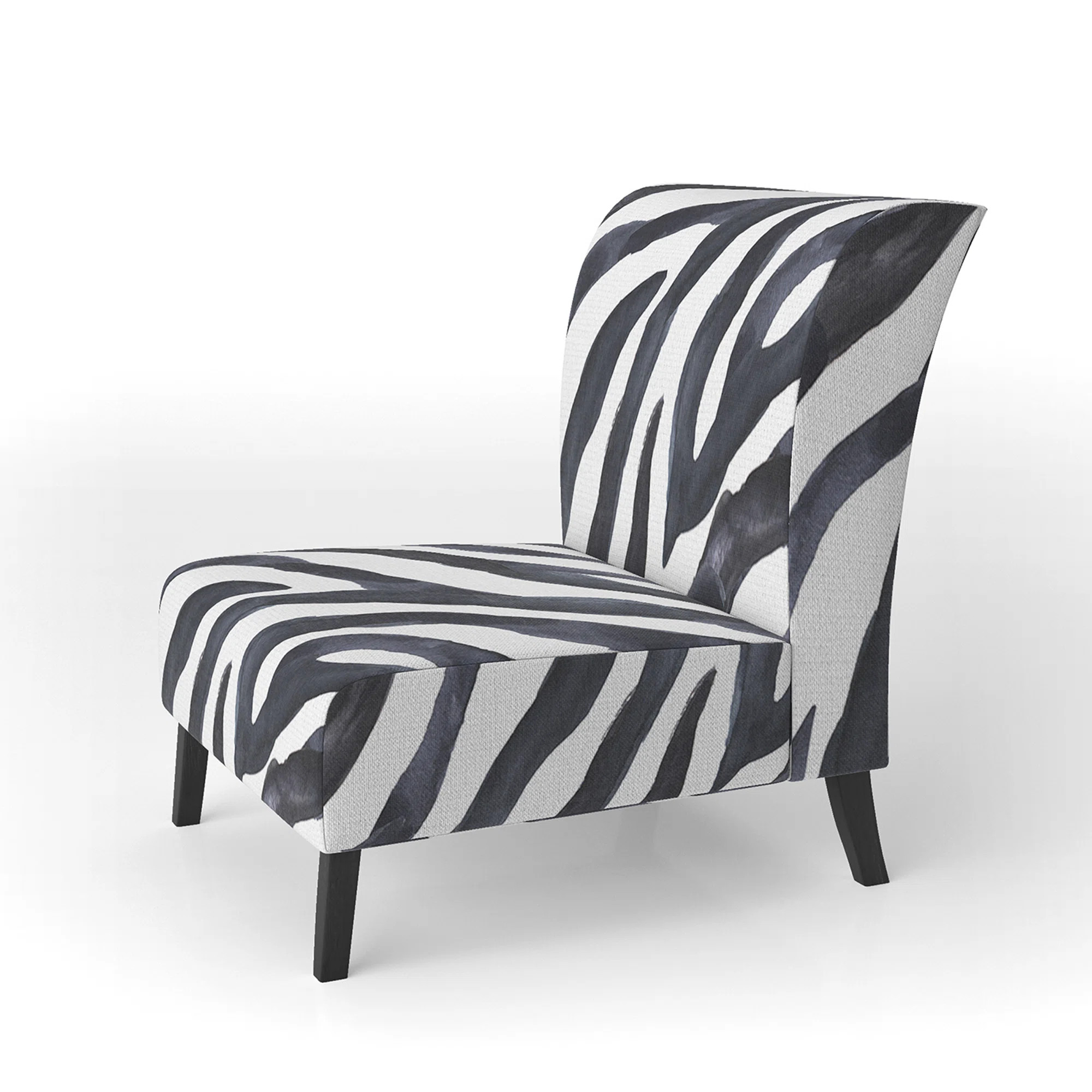 Zebra Striped - Upholstered Accent Slipper Chair | Wayfair North America