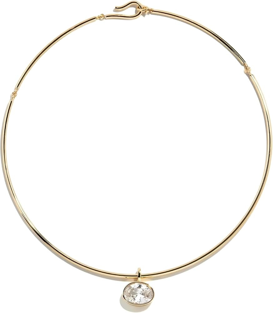 Collar Necklace for Women, Choker Pendant Necklace with Cubic Zirconia Dainty Choker Necklace PVD Gold Plated Trendy Choker Jewelry for Women, Mom, Birthday | Amazon (US)