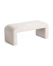 Modern Upholstered Curved Bench | Marshalls