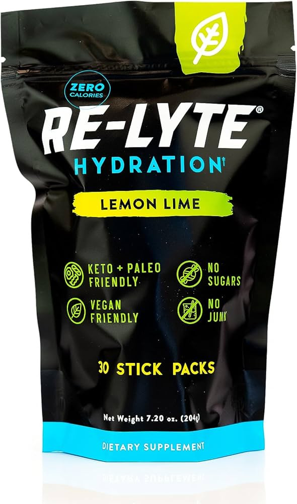 REDMOND Re-Lyte Electrolyte Drink Mix (Lemon Lime), 30 Stick Packs | Amazon (US)
