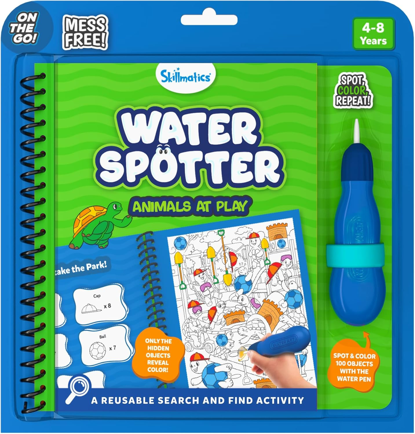 Skillmatics Reusable Search & Find Book - Water Spotter, Mess-Free Paint with Water Kit, Learning... | Amazon (US)