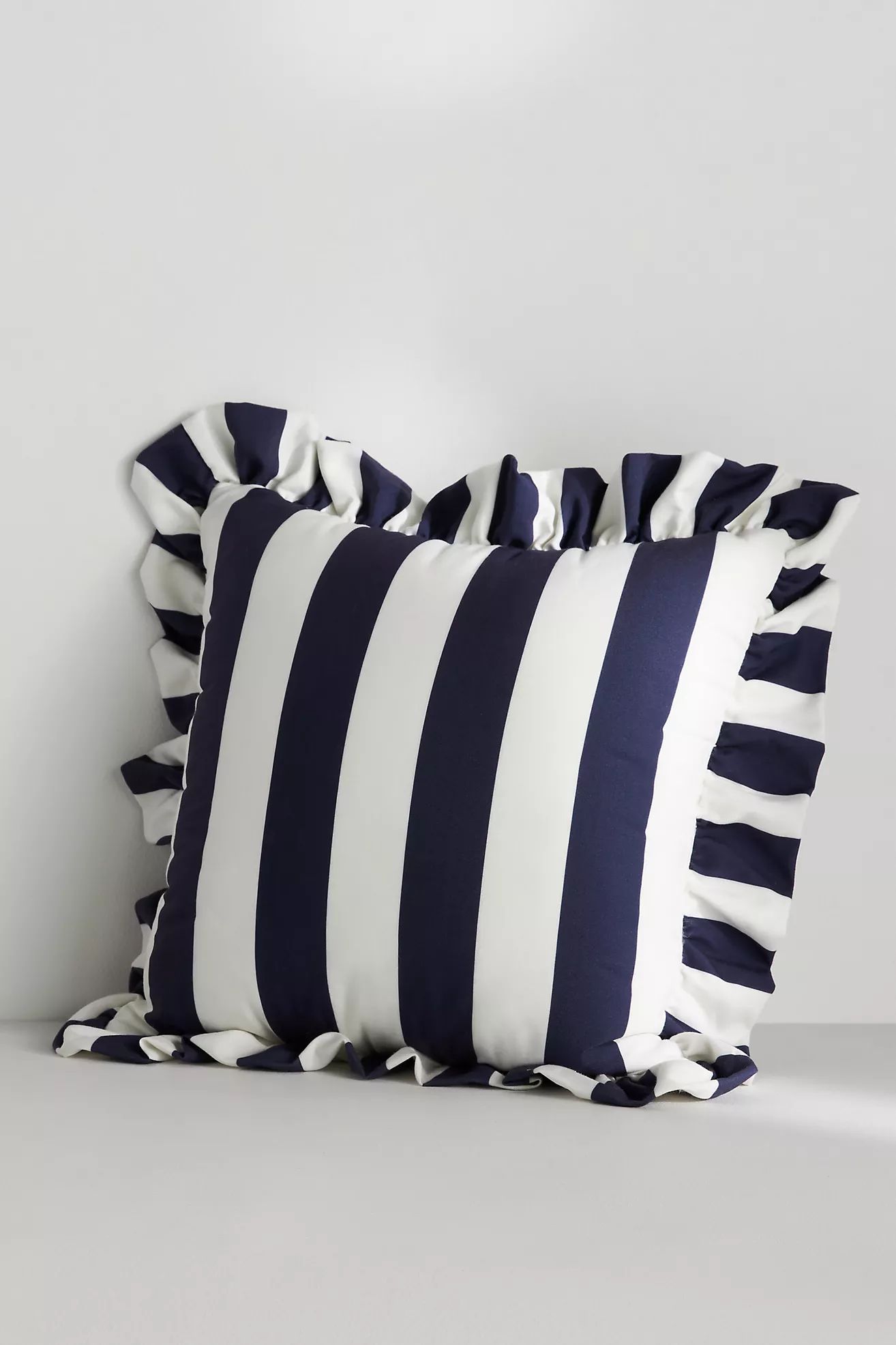 Maeve by Anthropologie Striped Ruffle Indoor/Outdoor Pillow | Anthropologie (US)