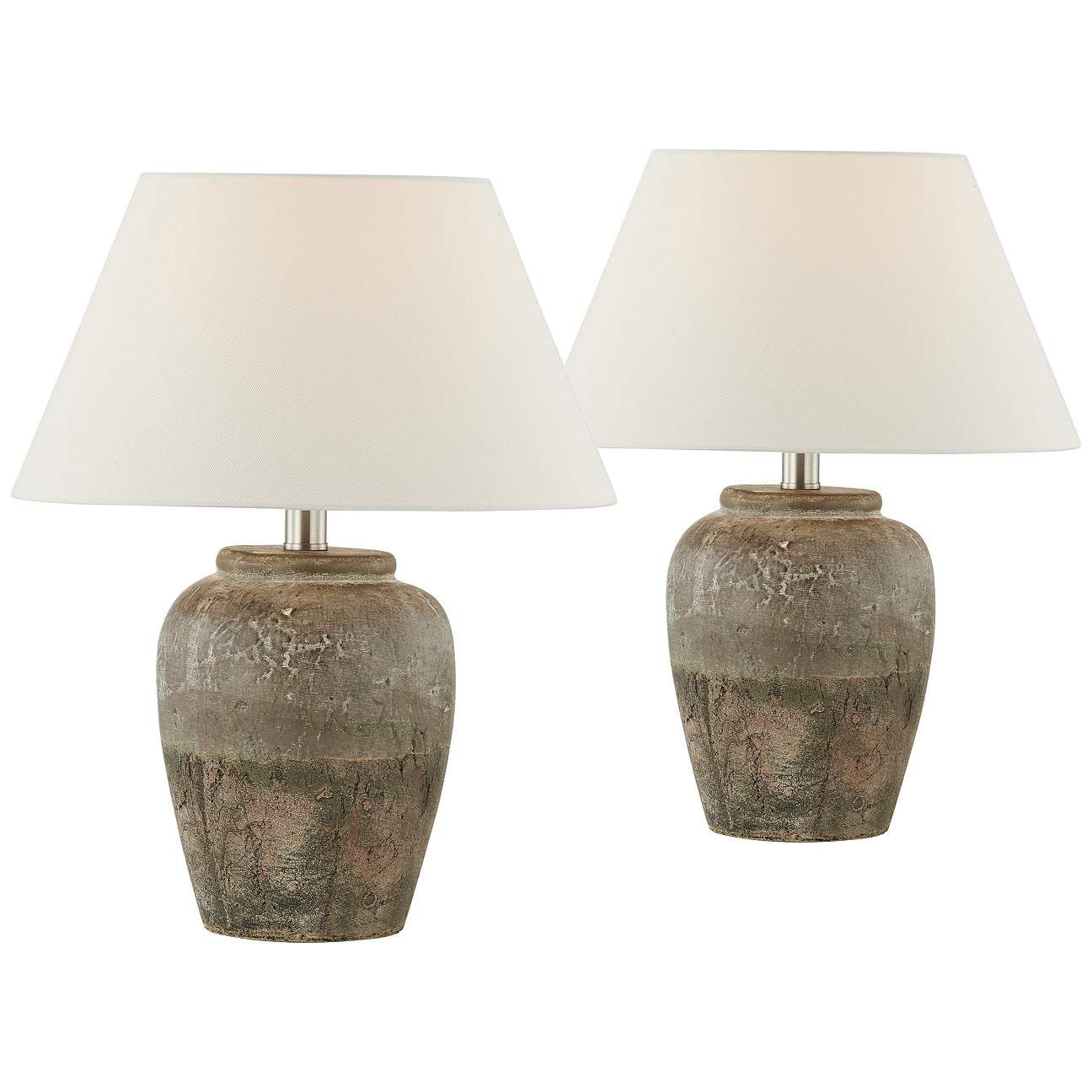 Forty West Anders Hues of Brown Accent Table Lamps Set of 2 | Lamps Plus