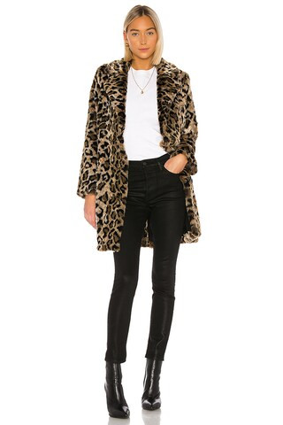 House of Harlow 1960 X REVOLVE Genn Faux Fur Coat in Natural Leopard from Revolve.com | Revolve Clothing (Global)