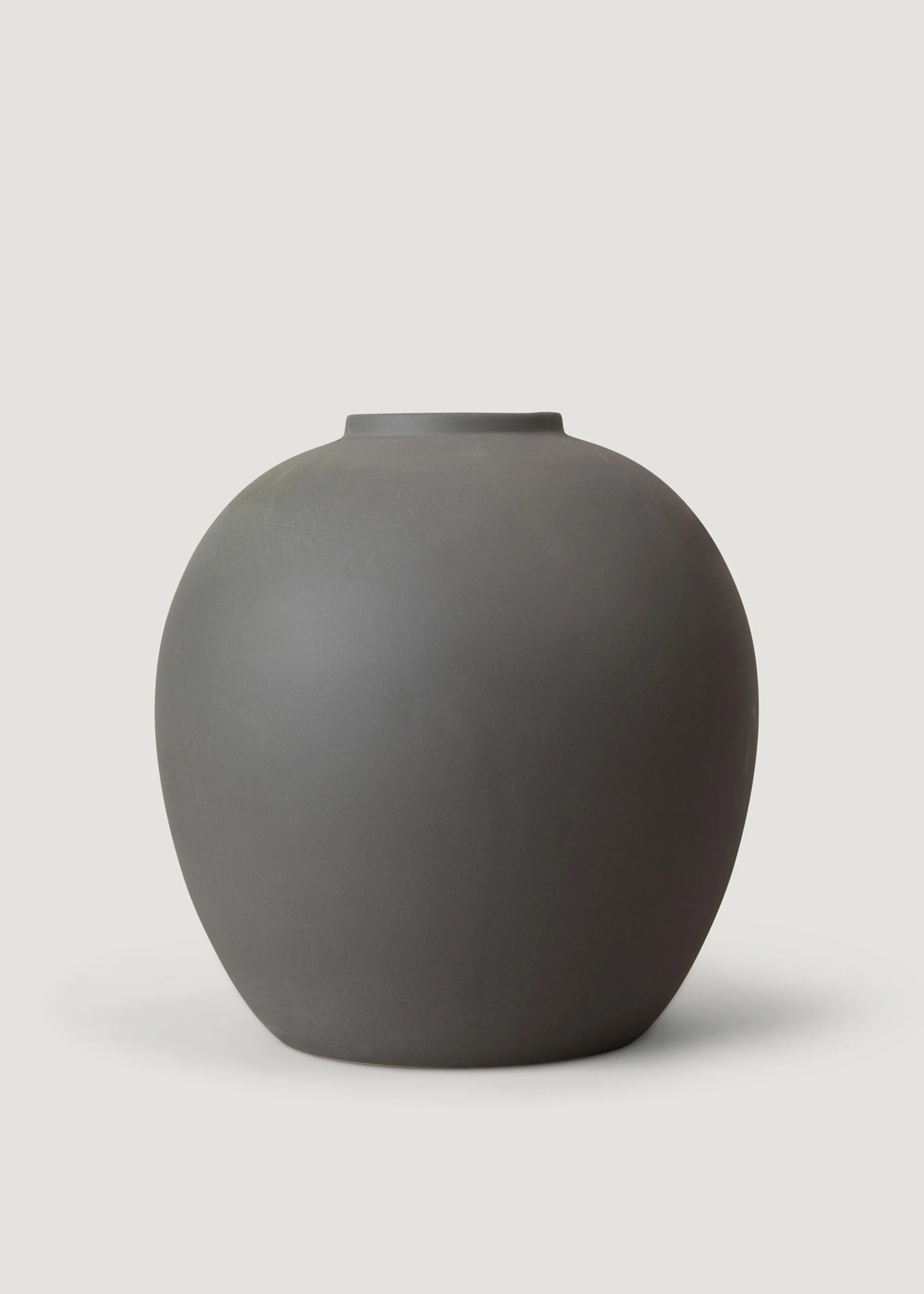 Edie Stoneware Vase in Smokey Matte Taupe - 10.75" | Afloral