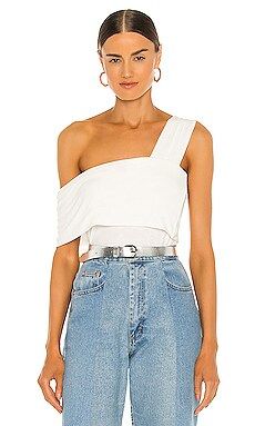 BCBGMAXAZRIA Off The Shoulder Top in Sea Salt from Revolve.com | Revolve Clothing (Global)