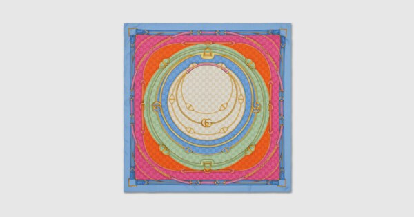 GG belt print silk scarf | Gucci (US)
