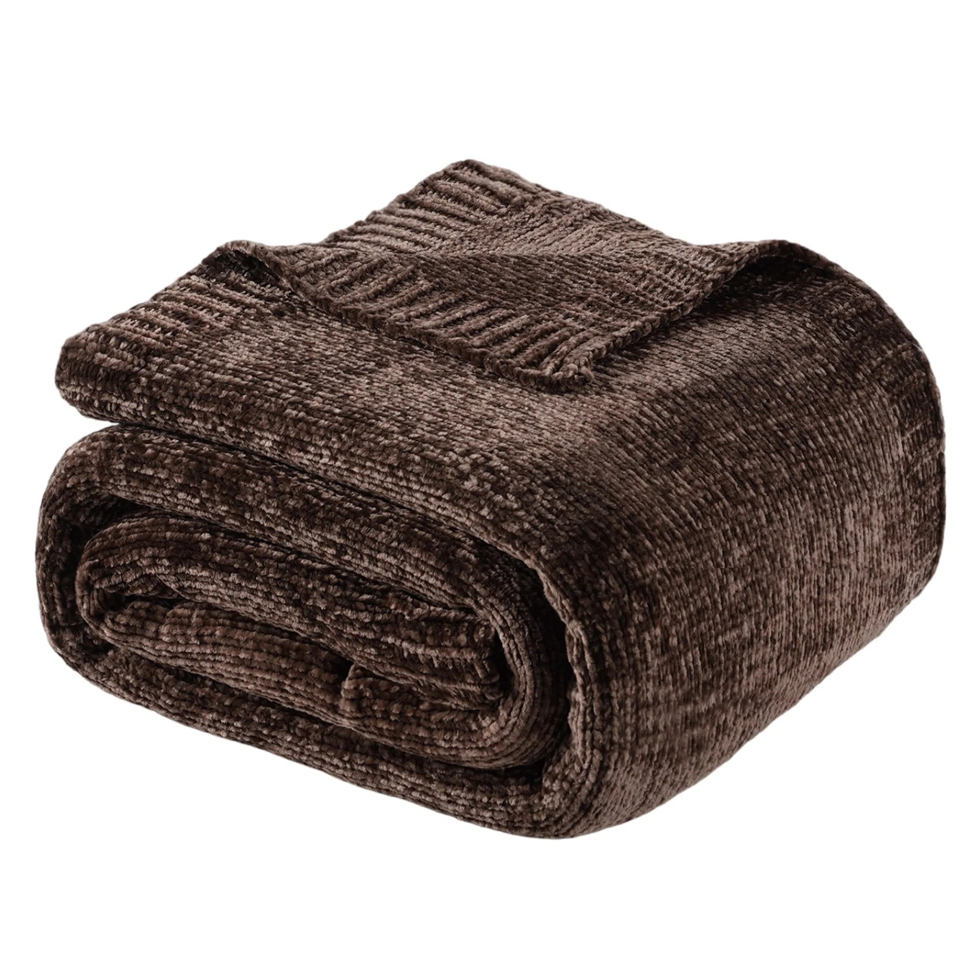 Chenille Knit Throw Blanket for Couch, Cozy Throw Blanket for Home Decor Sofa Chair, 51"x67" | Wayfair North America