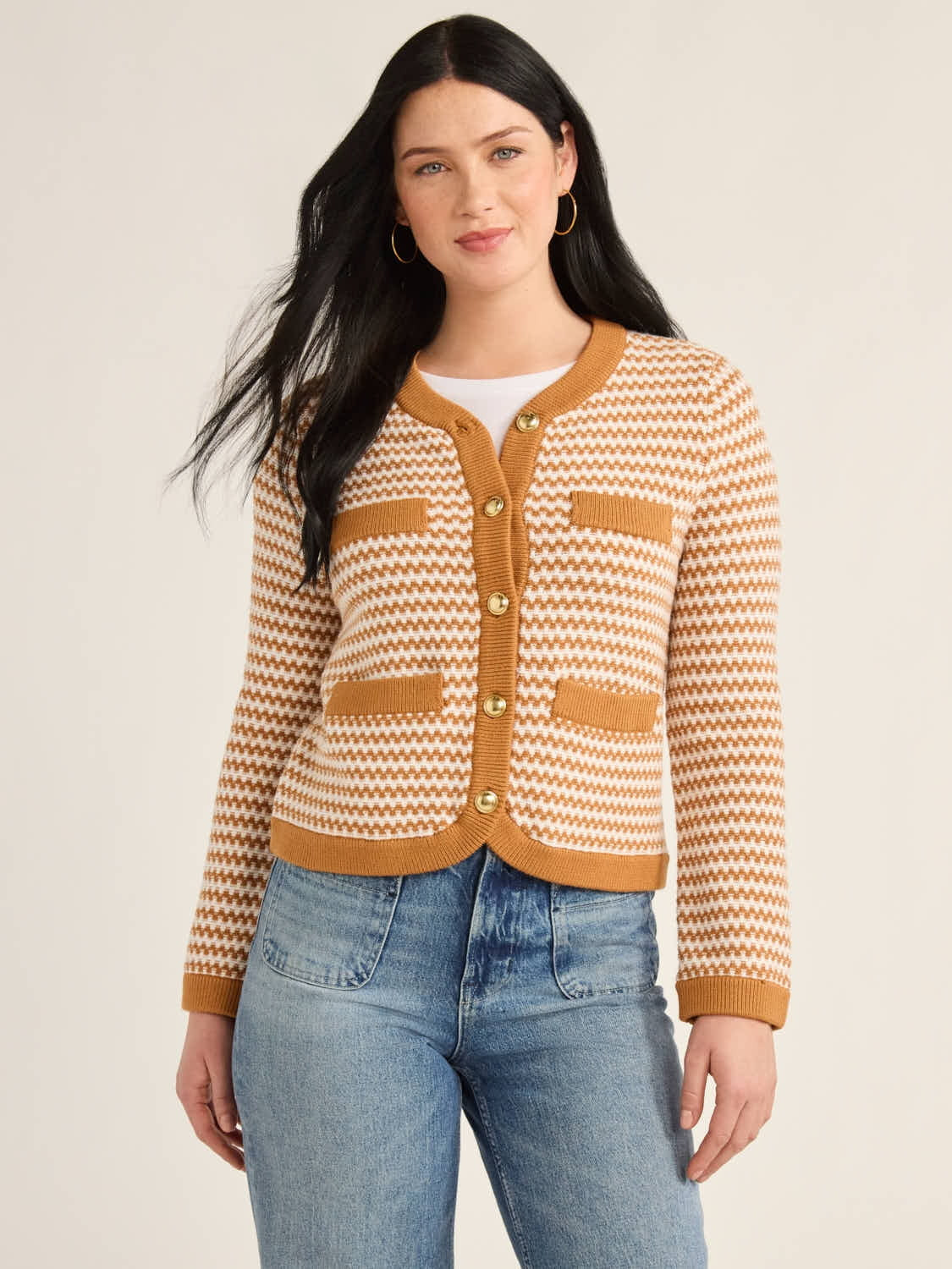 Free Assembly Women’s Welt Pocket Cardigan Sweater, Lightweight, Sizes XS-XXL | Walmart (US)