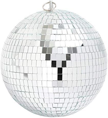 8" Disco Ball Hanging Mirror Disco Ball with Hanging Ring for Party and Decorations | Amazon (US)