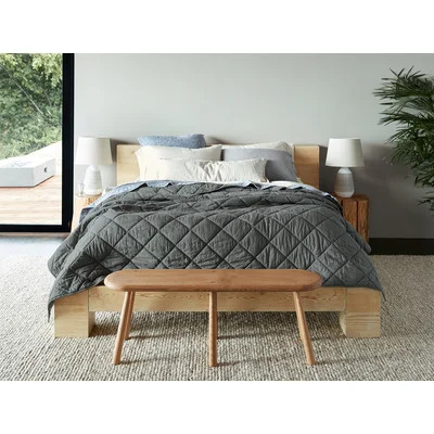 Diamond-Stitched Organic Cotton Modern & Contemporary Comforter | Wayfair North America