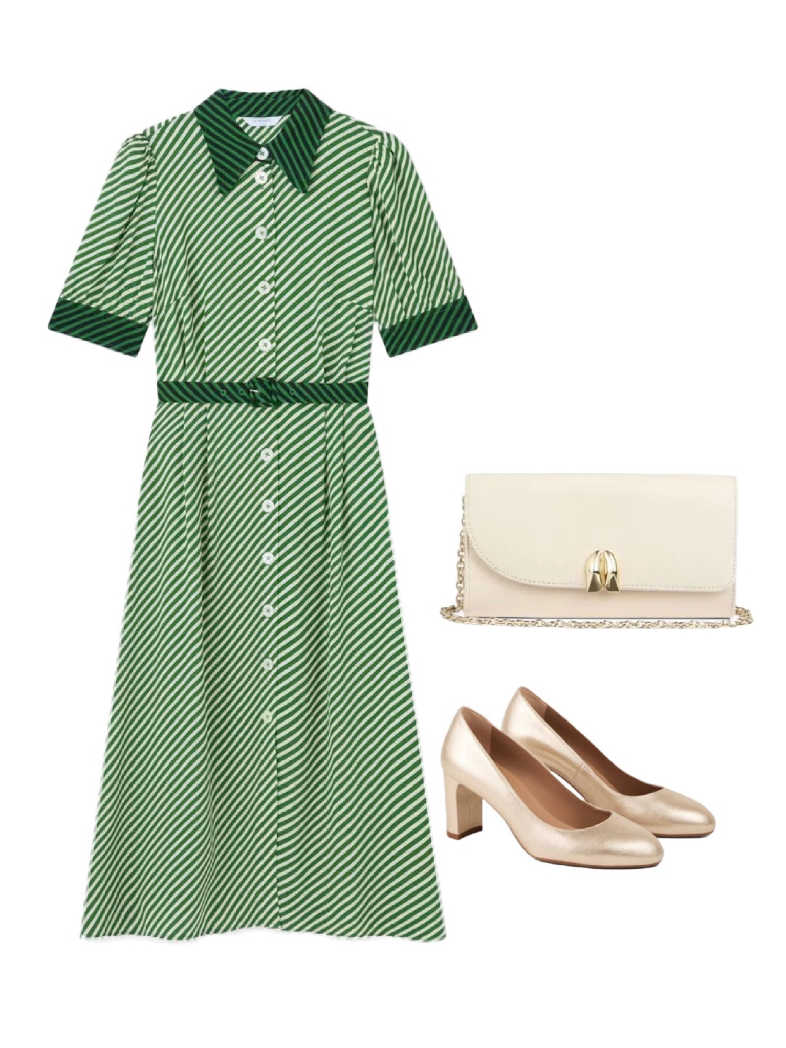 Classy never gets old! I’ve just ordered this fab Val treetop green midi belted shirt dress ( Wimbledon vibes this spring ) from the LK Bennett London SS25 & here are my accessory choices (see product list for more ideas!) Florence Neutral Nappa Leather Curve Flap Clutch Bag and the Winola Gold Metallic Suede Round Toe Court Heels 🍃 Use my 15% discount code on all new full price pieces; REBECCALIPKINAUTHOR15



#LTKuk #LTKspring #LTKeurope