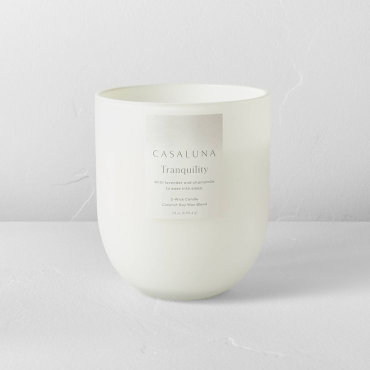 Tranquility Core Frosted Glass Candle White - Casaluna™ | Target