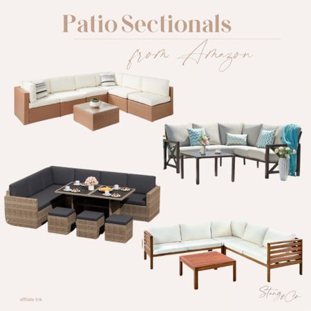Patio sectionals from Amazon. 

Outdoor decor, outdoor furniture, patio furniture, outdoor styling 

#LTKstyletip #LTKSeasonal #LTKhome
