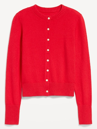 SoSoft Lite Cropped Crew-Neck Cardigan | Old Navy (US)