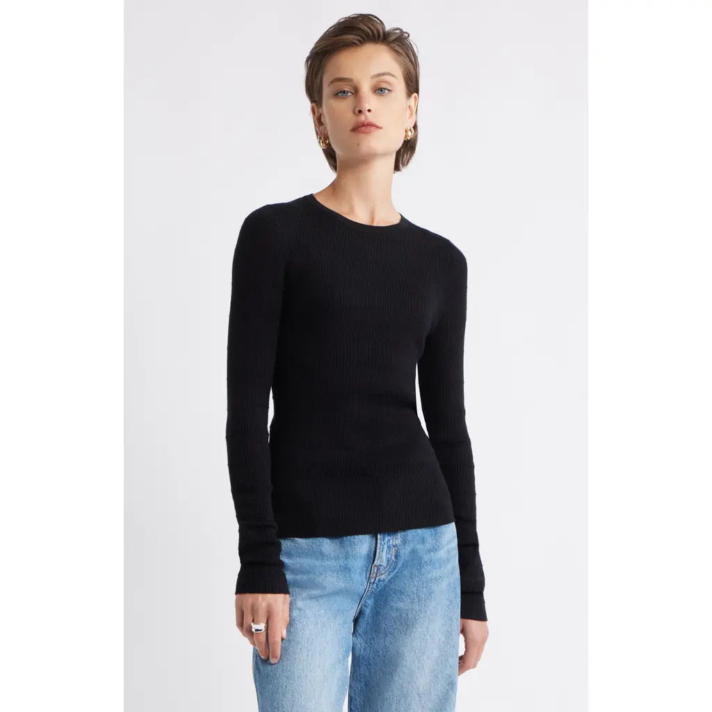 Nordstrom Wool Blend Skinny Sweater in Black at Nordstrom Rack, Size Small | Nordstrom Rack
