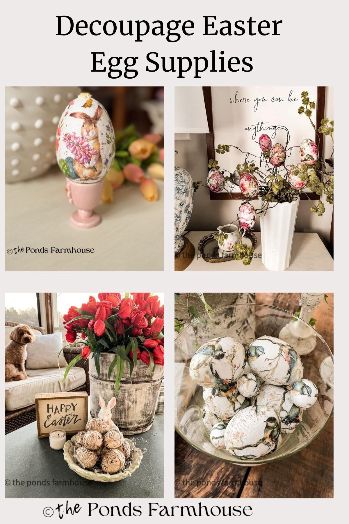 How to decoupage Easter Eggs - all the supplies you need to create these stunning eggs. #LTKDIY, 

#LTKSeasonal #LTKHome