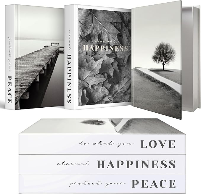 Palazzo 23 3 Pieces Fake Coffee Table Books for Home Decor, Decorative Books with Hidden Storage,... | Amazon (US)