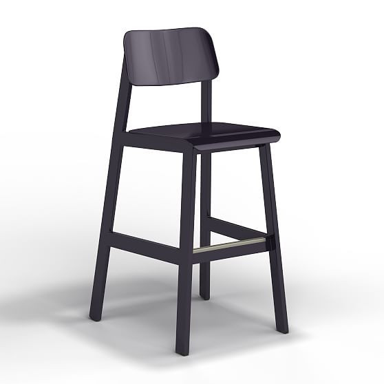 Sadie II Outdoor Barstool, Ink Black | West Elm (US)