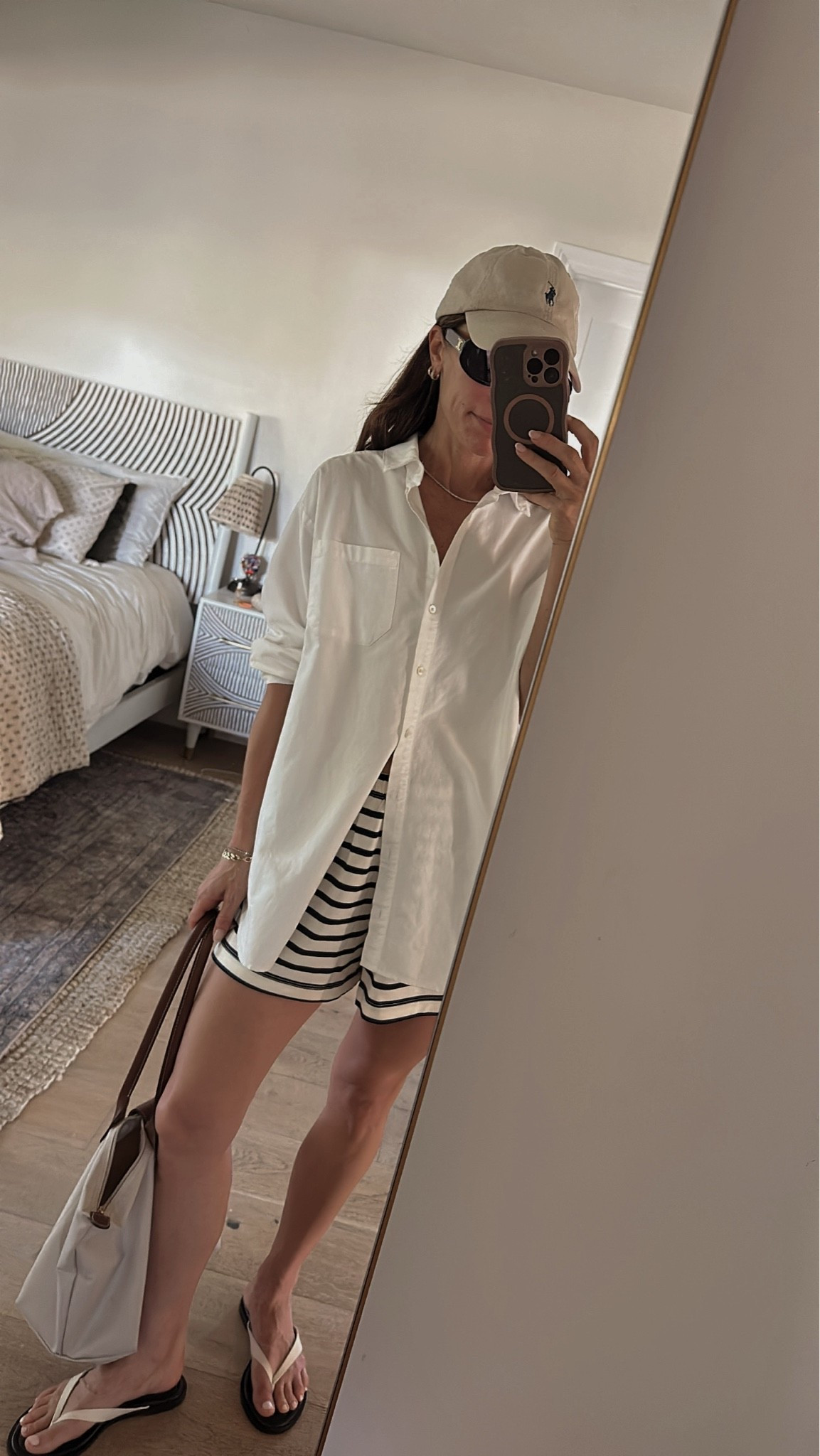 Today’s outfit 
Stripe shorts are tts 
Late spring outfit, summer outfit

#LTKOver40 #LTKPetite