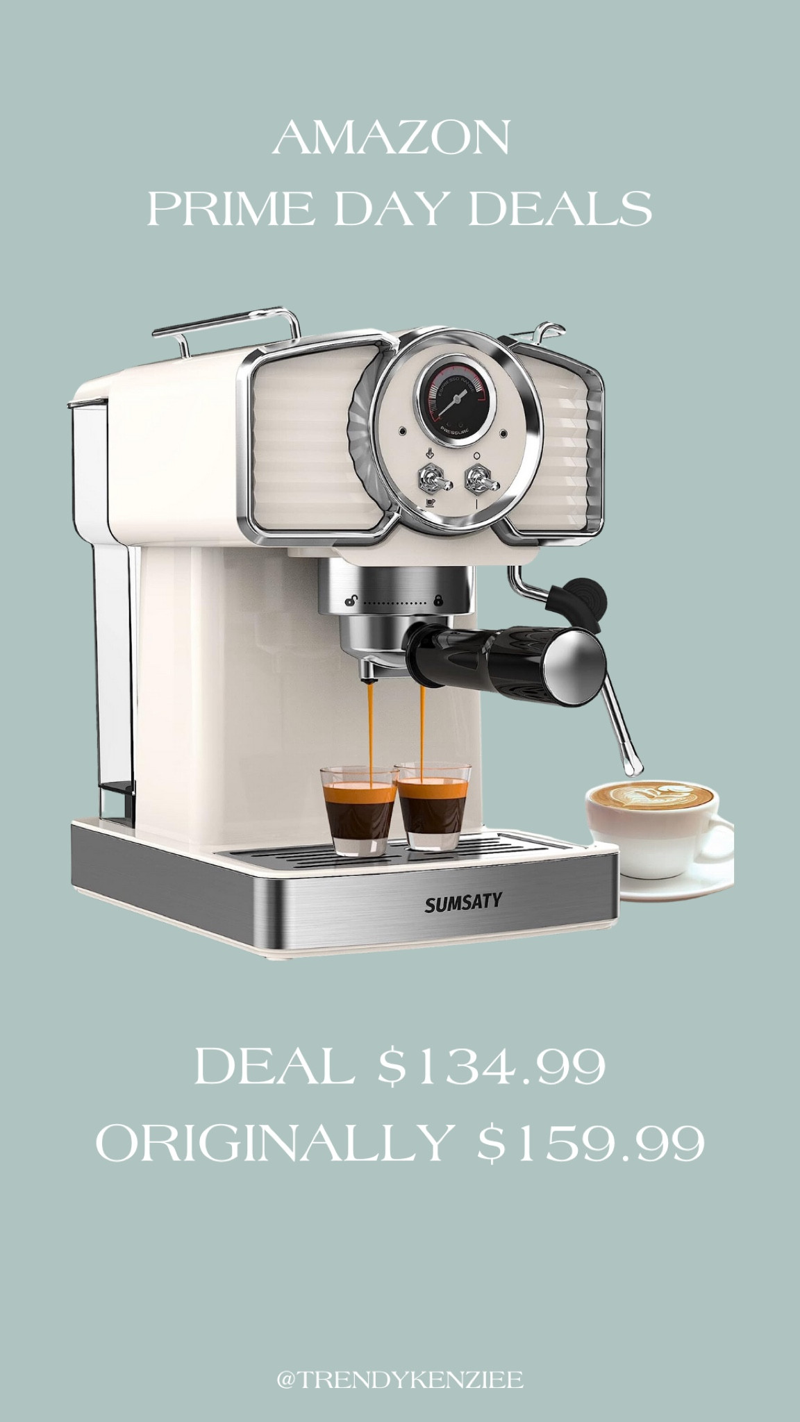 SUMSATY Espresso Coffee Machine 20 Bar, Retro Espresso Maker with