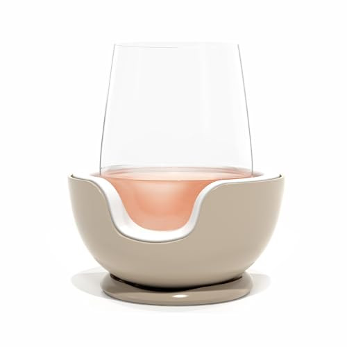 VoChill Stemless Wine Glass Chiller | Keep the Chill In Your Glass | New Wine Accessory | Separable & Refreezable Chill Cradle | Actively Chills Stemless Glassware | Sand, Single Stemless | Amazon (US)