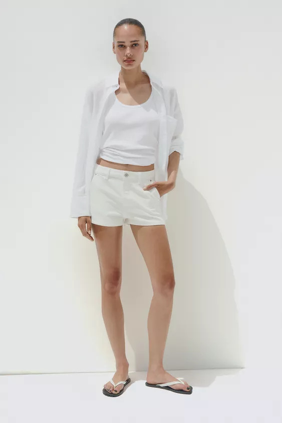 TRF CHINO DENIM SHORTS | Zara US
