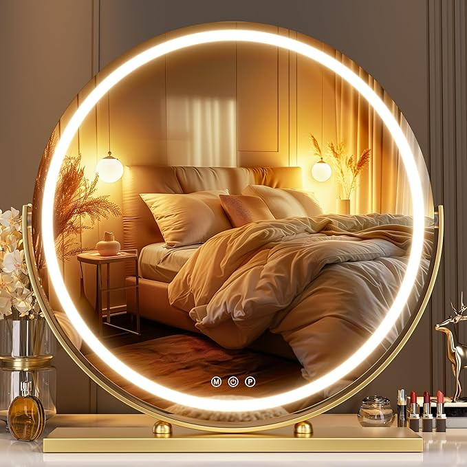 Hasipu Vanity Mirror with Lights, 23.6" LED Makeup Mirror, Lighted Makeup Mirror with Lights, Sma... | Amazon (US)