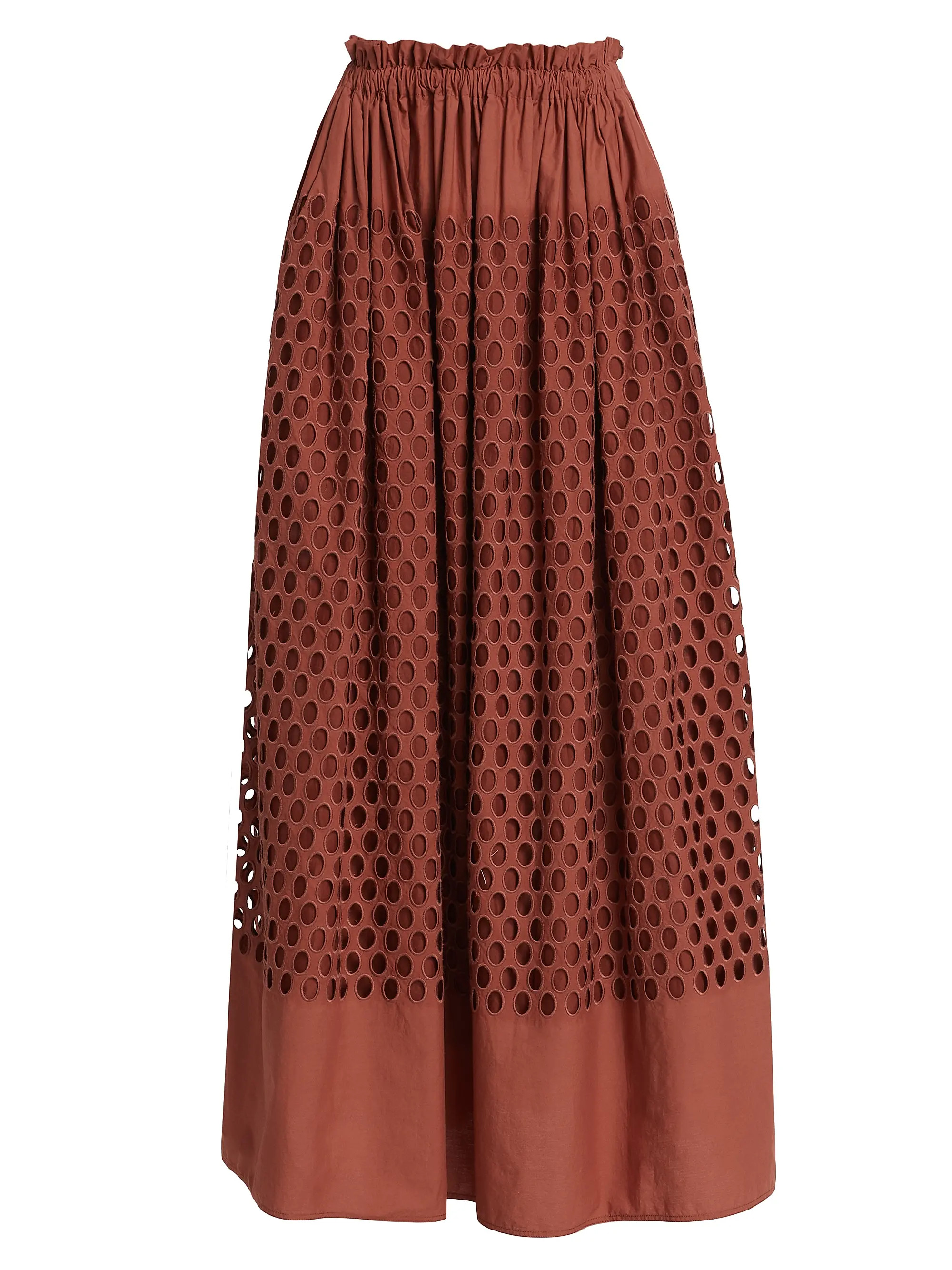 Shop A.L.C. Flora Eyelet Maxi Skirt | Saks Fifth Avenue | Saks Fifth Avenue